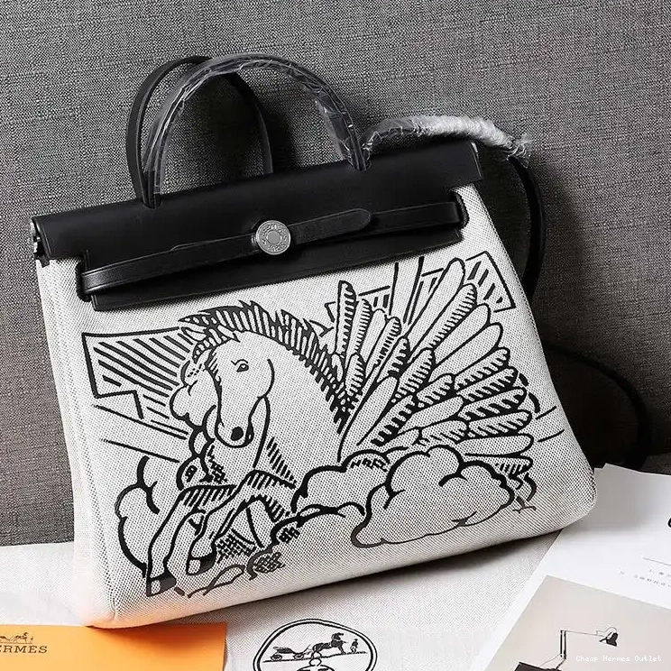 Canvas Black Herbag Hardware Hermes In Palladium Bag Pegasus 0430